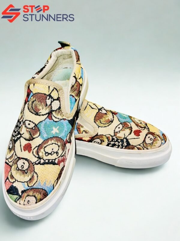 Bear-Print Style Sneaker – Thrift Edition